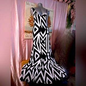 Nicki Minaj Kaleidoscope Maxi Dress with Back Cut-Out